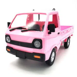 Camion à plateau rose pour fille télécommandé.
